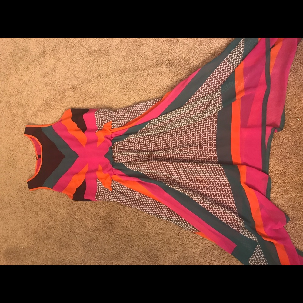 Multicolored beautiful day dress